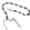 Cadena de Cintura Antigua de Metal Plateado Tallado Estilo Étnico Vintage para Faldas y Pantalones de Chicas Atrevidas Cadena Decorativa para Cinturón con Ins de Hanfu