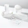 Set Creativo Portátil de Cuchillo, Tenedor, Cuchara y Palillos de Paja de Trigo Transfronterizo para Estudiantes y Trabajadores de Oficina, Vajilla de Almacenamiento para Viajes al Aire Libre
