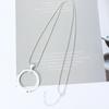 Explosiones de joyería europea y americana transfronteriza collar de aleación de alta gama retro simple para damas colgante ins cadena larga cadena para suéter