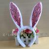Diadema de Orejas de Conejo de Peluche para Accesorios para el Cabello para Actuación Escénica de Venta Caliente Adorno para la Cabeza para Adultos Pascua Halloween