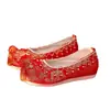 [Xi Yue] Vestido Xiuhe Original Estilo Chino Zapatos de Boda Rojo Antiguo Hanfu Novia Zapatos de Boda para Mujer Zapatos Elevados Bordados