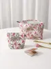 Bolso de Cosméticos para Mujer con Tejido Jacquard de Sandía y Coco Fresco, Bolso de Mano Portátil para Almacenamiento de Productos para el Cuidado de la Piel, Bolso de Mano con Cremallera