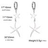 Exportación Pendientes de Dama Joker Exquisitos y Modernos Borla Colgante Dos Estrellas de Mar Pendientes de Acero Inoxidable