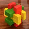 Bloque Kongming de Colores Juguetes de Inteligencia Bola Luban Bloque Kongming Estudiantes Adultos Juguetes de Madera Bola Luban