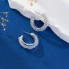 Pendientes de Plata de Ley 925 con Forma de Corazón Tachonados de Diamantes, Nuevos Pendientes de Perla de Alta Gama de Moda para Mujer, Venta al por Mayor
