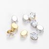 6 * 8MM Oval zircão garra diamante artificial sintético cor ovo em forma de gema flash brilho branco cristal
