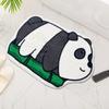 Alfombra de Imitación Cachemir Felpudo para Puerta de Baño Absorbente Felpudo de Suelo de Panda Felpudo Antideslizante para Baño Felpudo de Dibujos Animados para Puerta de Dormitorio