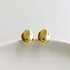 Pendientes Es76 Estilo Ins Retro Irregulares de Plata S925 para Todo el Cuerpo con Textura, Diseño Elegante, Único y Sencillo