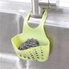 Estante de almacenamiento de cocina escurridor de esponjas para grifo bolsa colgante con botón ajustable colgador cesta colgante para almacenamiento de fregadero