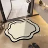 Tapete de Chão Absorvente Antiderrapante Secagem Rápida de Terra de Diatomáceas Simples para Banheiro Cruzado Temu para Porta de Entrada de Casa Tapete de Pé Resistente ao Desgaste