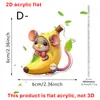 Chaveiro Acrílico 2D Fofo e Divertido Transfronteiriço com Múltiplos Padrões para Escolher, Apresentando Personagens de Desenho Animado Como Anões, Frutas e Ratos, Adequado como Pingente de Bolsa