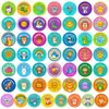 50 pegatinas de recompensa para bebés de compra directa transfronteriza, pegatinas impermeables para cuaderno de motivación de aprendizaje infantil con animales de dibujos animados