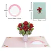 Regalos para el Día de San Valentín al por mayor transfronterizos, Ramos de flores tridimensionales 3D, Esculturas de papel hechas a mano, Regalos de graduación para maestros, Tarjetas de agradecimiento para maestros para el Día del Maestro