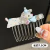 Lujoso y súper brillante lindo pasador para el pelo de perro de cristal con pedrería completa, dulce pasador de conejo de dibujos animados, pinza de pico de pato exquisita y versátil para mujer