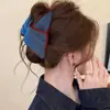 Pinza para el Cabello de Felpa Color Café Melard para Mujer, Otoño e Invierno, Pinza de Tiburón para la Parte Posterior de la Cabeza, Accesorio de Cabello de Alta Gama para Coletas Bajas