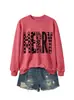 Amazon Wish Navidad nueva moda versátil para mujer sudadera alegre de cuadros lunares florales para exportación