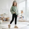 Leggings de Color Sólido Estilo Coreano Nuevos para Otoño e Invierno, Pantalones Ajustados Elásticos de Algodón para Niños Mayores, Pantalones para Niñas