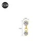 Novo piercing lábio unha 0,9 dentes F136 liga de titânio lua raio cone piercing lábio piercing orelha tragus zircônia 5A