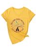 Verano Ebay Estación Independiente Moda Casual en un Desierto Oscuro Camiseta de Manga Corta con Cuello en V para Mujer Exportación