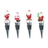 Tapón de Vino Exclusivo Caliente Navideño Transfronterizo de Resina de Alta Gama Papá Noel Tapón de Botella de Metal Empaque de Regalo Tapón de Champán