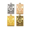 Al por mayor DIY aleación joyería accesorios cuadrado tarjeta de tarot colgante pulsera llavero colgante decorativo J502