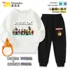 Ropa Roblox Sudadera para Niños Traje de Primavera y Otoño Niños Dibujos Animados Top Holgado Pantalón Deportivo Conjunto de Dos Piezas