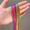Cuerda trenzada para el cabello con lentejuelas plateadas para niños, accesorio para el cabello de baile callejero de escenario, cinta trenzada brillante para rastas de hip-hop para niñas