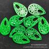Aretes de orquídea de gota de agua hueca de Jade Malayo al por mayor diy Jade Joyería colgante colgante flor accesorios al por mayor