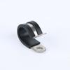 Abrazadera de Manguera de Acero Inoxidable 304 con Tira Adhesiva/Orificio para Tornillo Reforzado de Doble Capa/Abrazadera de Goma para Cable Tipo R Duradera