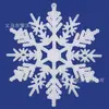 Decoraciones de Navidad 10 cm Copos de Nieve Plástico Copos de Nieve con Purpurina Decoración de Árbol de Navidad Adornos Colgantes de Copo de Nieve Hueco