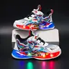 Zapatillas Luminosas para Niños Primavera/Verano 2026 Nuevos Zapatos Deportivos Infantiles Transpirables Moda Dibujos Animados Brillantes Zapatos para Correr