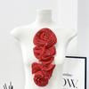 Aplique de Flor de Rosa 3D de Encaje Hecho a Mano para Accesorios de Decoración del Escote de Vestido de Novia