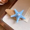 Pinza para el Cabello de Estilo Vacacional con Estrella de Rafia y Perla, Pinza de Pato de Verano para Playa e Isla, Accesorios para el Cabello con Sentido de Diseño Único
