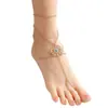 Joyería Transfronteriza Europea y Americana Estilo Vacaciones en la Playa Geométrico Borla Multicapa Tobillera Guantes de Mujer Tobillera Multicapa de Moda