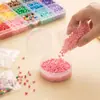 Esponja de Pulgar Transparente de Plástico para Polvos de Maquillaje Caja Portátil a Prueba de Polvo Caja para Clasificar Cuentas Caja de Almacenamiento para Accesorios de Pedrería para Uñas