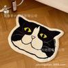 Tapete de Chão Imitação de Caxemira Gato Desenho Animado Tapete para Banheiro Antiderrapante Absorvente Tapete de Porta Antiderrapante Fabricante Atacado