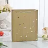 Anos Dourados Estampado Hot Stamping Prata Embalagem Sacola de Presente Cor Escura Sensação de Alto Padrão Sacola de Lembrança Minimalista Bolsa de Mão Executiva Sacola de Papel