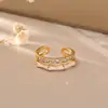 Anillo Ajustable de Doble Capa con Goteo de Esmalte de Gama Alta, Moderno y Exquisito, Versátil Anillo Ajustable Colorido Estilo Chino con Nudo de Bambú para Mujer