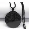 Collar de Acero Inoxidable con Colgante de Nuevo Dios Judío Transfronterizo, Redondo, Chapado en Oro de 18K, Joyería Europea y Americana