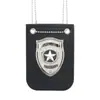 Accesorios de Disfraz de Policía para Niños, Juguete de Cuero para Vestir, Insignia de Policía, Pinza Metálica para Cinturón, Insignias de Policía, Accesorios