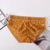 Calcinhas Femininas Finas Sexy de Renda com Margaridas Europeias e Americanas Transparentes de Cintura Média Vazadas Respiráveis com Forro de Algodão para Meninas
