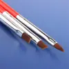 Caneta para unhas caneta de pintura pincel de fileira pincel pincel pontudo Haste Vermelha e Preta pincel de ponta única atacado