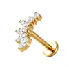Joias de Liga de Titânio F136 Brincos Stud para Lábio Olho de Bimmer Australiano Stud para Osso da Orelha Joias para Piercing Corporal de Titânio G23 Rosca Interna