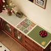 Tapete de Mesa Estilo Retro Americano para Aparador, Tapete Resistente ao Calor, Decoração de Gabinete de Entrada Resistente a Altas Temperaturas, Toalha de Mesa à Prova de Poeira, Tapete de Proteção para Bancada