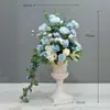 Decoração de Casamento Coluna Romana Adereços de Casamento Vitrine Flores Artificiais Enfeites Vasos de Flores Marcadores de Estrada Flores Cerimônia de Abertura Plástico