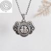 Colgante de plata con candado de seguridad S999 de larga duración, estilo vintage, para hombre y mujer.