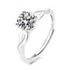 Anillo Cuadrado de Plata de Ley 925 para Mujer, Moissanita, Nicho, Sencillo, Moderno, Estilo Coreano, Anillo de Boda de Diamante Simulad, Artículo Popular de Tiktok