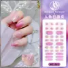 22 se refiere a película de esmalte de gel para uñas sin curado impermeable pasta completa estilo fresco Blanco pasta de uña de uña película de pasta de uña Papel al por mayor
