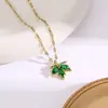 Corrente de clavícula em aço titânio estilo nacional retrô pingente de cadeado da paz de jade temperamento versátil acessórios de estilo chinês de alta qualidade