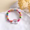 Pulseira infantil de animal de desenho animado colorida com flores pulseira contas coloridas pulseira leve fantasia de feriado joias pequenas fofas